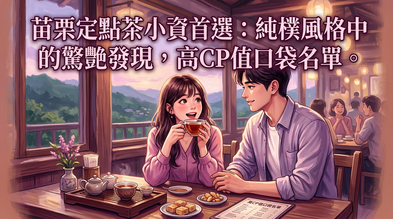 苗栗定點茶小資首選：純樸風格中的驚艷發現，高CP值口袋名單。
