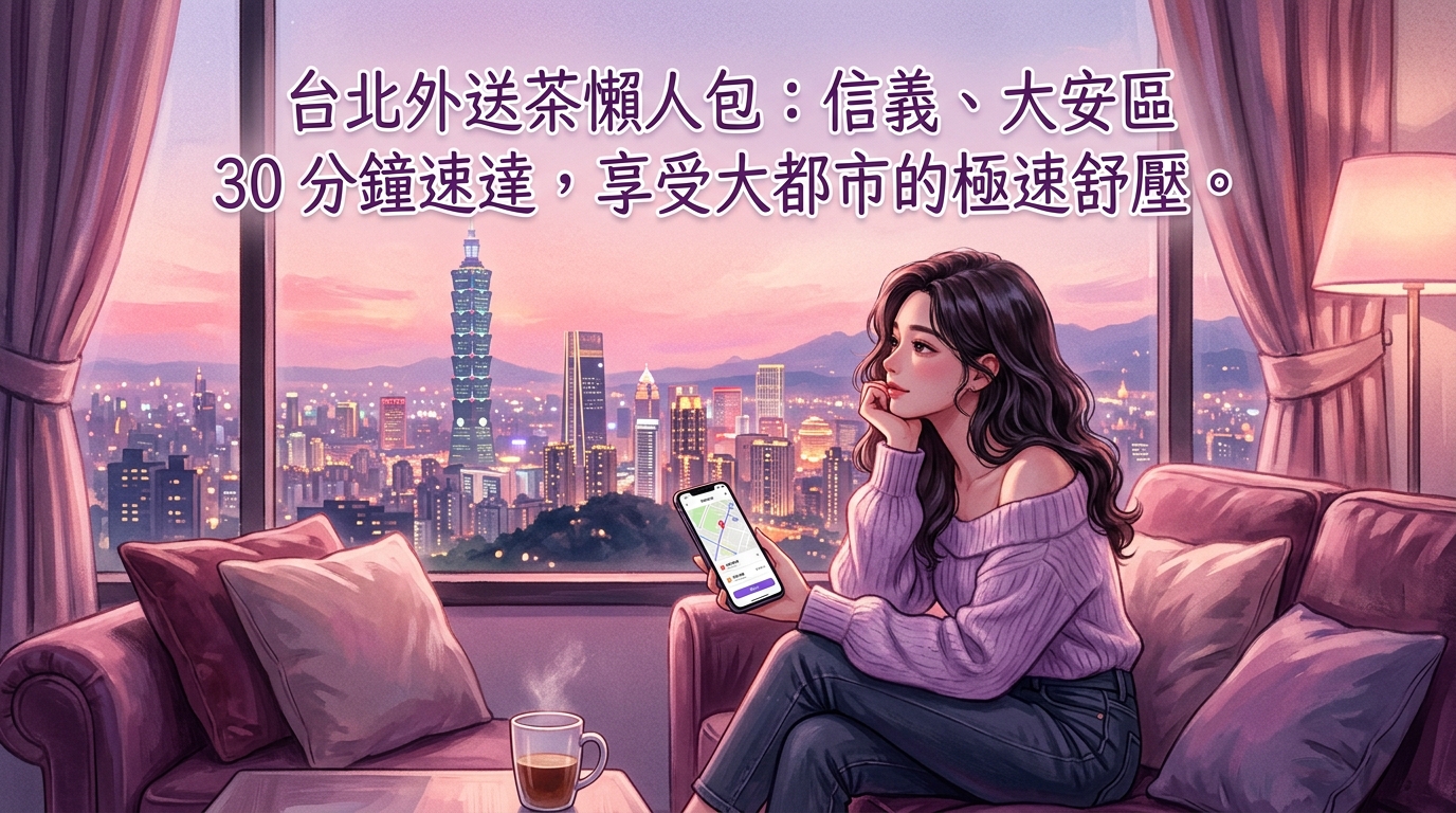 台北外送茶懶人包：信義、大安區 30 分鐘速達，享受大都市的極速舒壓。