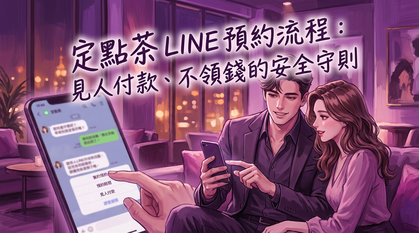 定點茶 LINE 預約流程：見人付款、不領錢的安全守則。